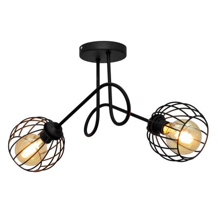 Ant pagrindo montuojamas sietynas OXFORD 2xE27/15W/230V juodas