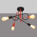Ant pagrindo montuojamas sietynas OXFORD 4xE27/15W/230V juodas/raudonas