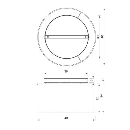 Ant pagrindo montuojamas sietynas RATTAN 3xE27/60W/230V rotango