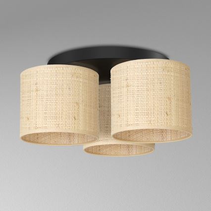 Ant pagrindo montuojamas sietynas RATTAN 3xE27/60W/230V rotango