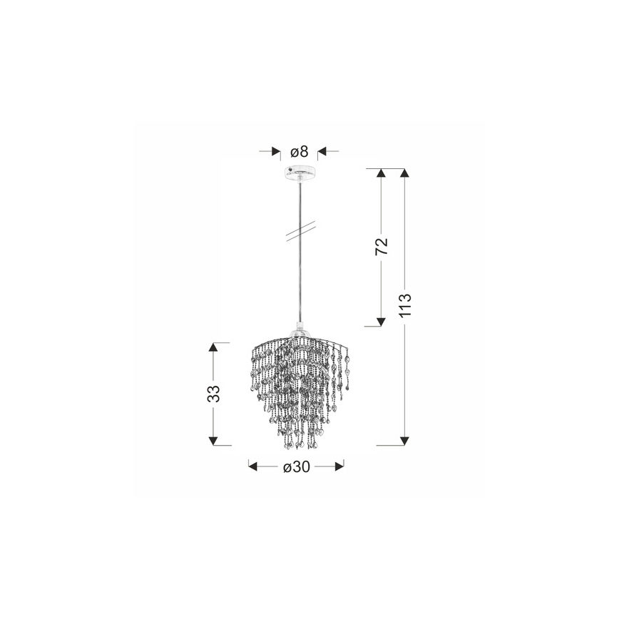 Ant pagrindo montuojamas sietynas SARDI 1xE27/60W/230V