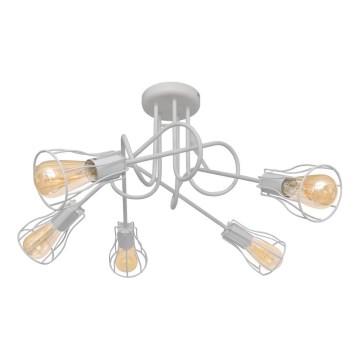 Ant paviršiaus montuojamas sietynas OXFORD 5xE27/15W/230V baltas