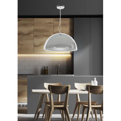 Ant virvės kabinamas lubinis šviestuvas DORADA 1xE27/60W/230V chromo spalvos