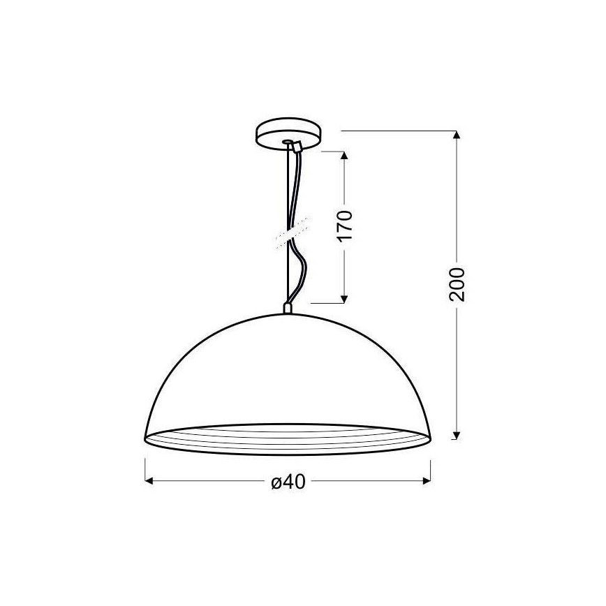 Ant virvės kabinamas lubinis šviestuvas DORADA 1xE27/60W/230V chromo spalvos