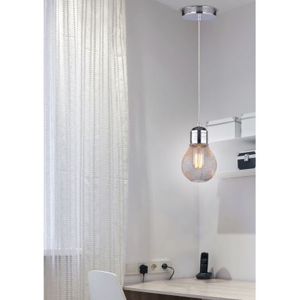Ant virvės kabinamas lubinis šviestuvas GLIVA 1xE27/60W/230V