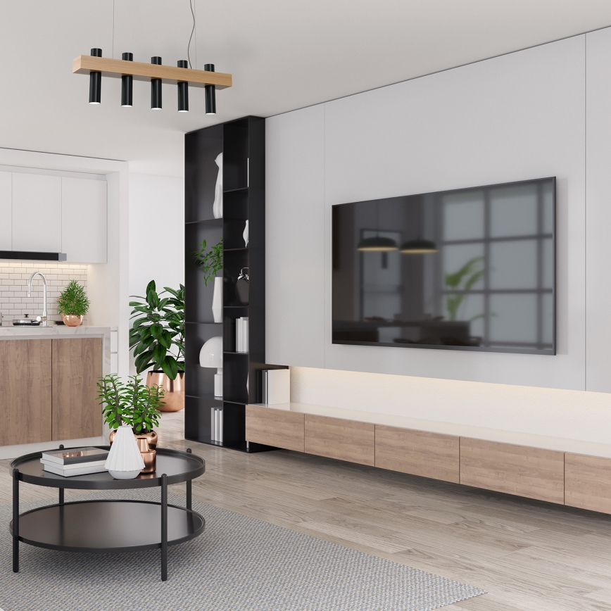 Ant virvės kabinamas lubinis šviestuvas WEST 5xGU10/25W/230V