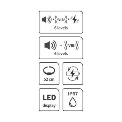 Antkaklis nuo lojimo 52cm 3,7V 300 mAh IP67