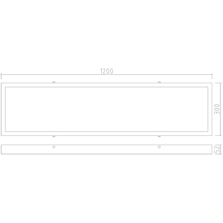 APLED - LED Ant pagrindo montuojamas skydelis LONG LED/40W/230V 4000K 120x30cm IP41 baltas