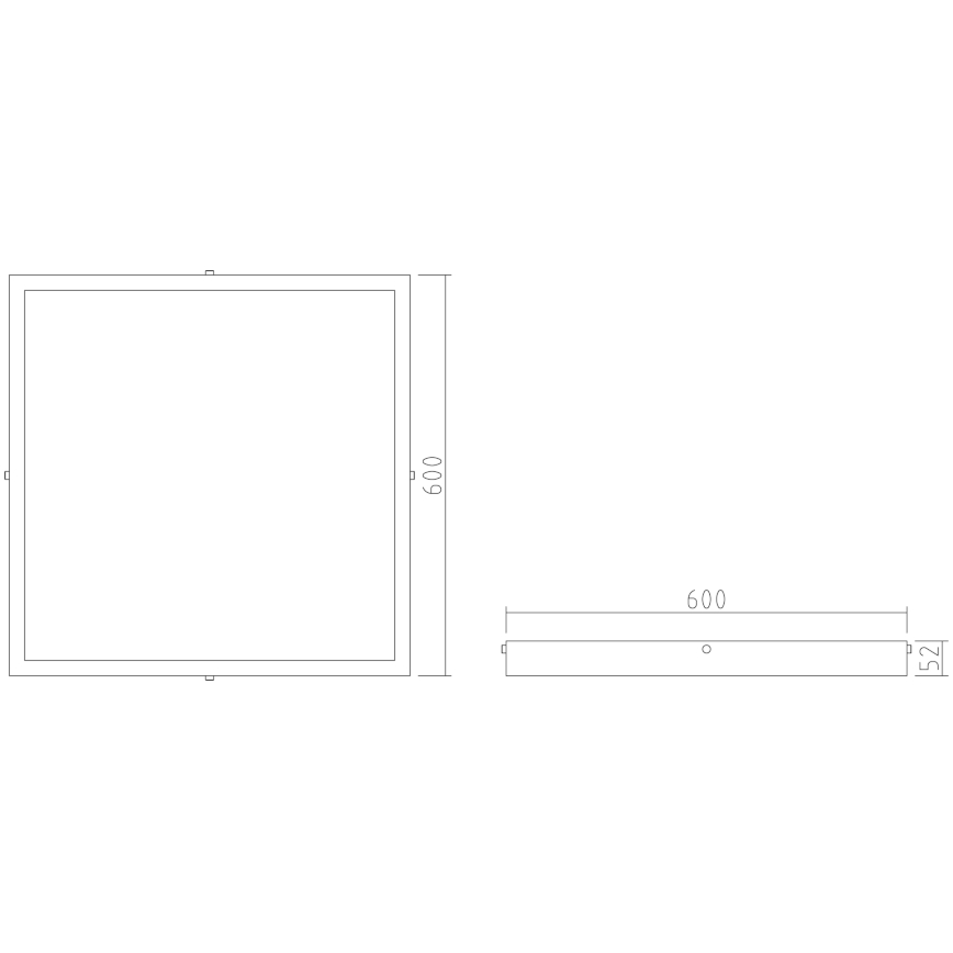APLED - LED Ant pagrindo montuojamas skydelis QUADRA LED/40W/230V 4000K 60x60cm IP41