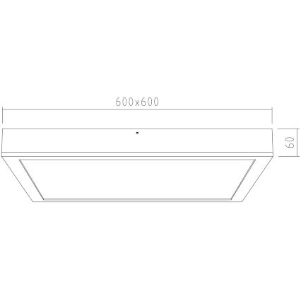 APLED - LED Ant pagrindo montuojamas skydelis QUADRA LED/42W/230V ąžuolas