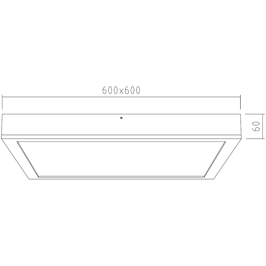 APLED - LED Ant pagrindo montuojamas skydelis QUADRA LED/42W/230V ąžuolas