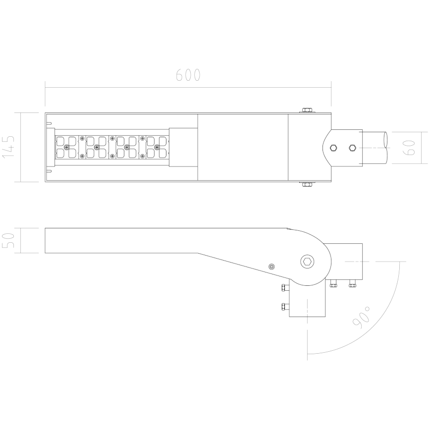 APLED - LED gatvės šviestuvas FLEXIBO PREMIUM LED/19W/90-265V IP65 2700K