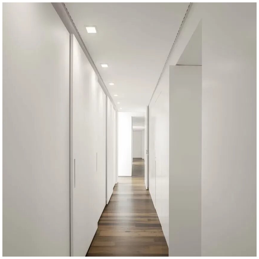 APLED - LED įleidžiamas lubinis šviestuvas SQUARE SLIM LED/8W/230V 9x9 cm balta