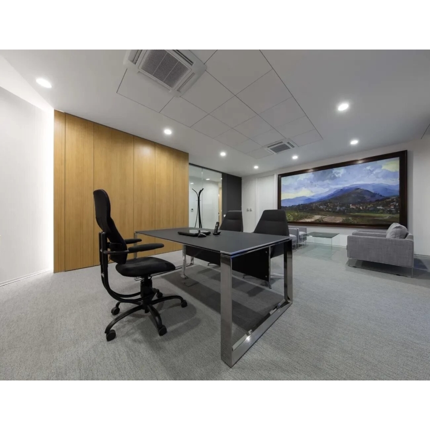 APLED - LED įleidžiamas lubinis vonios šviestuvas RONDO LED/12W/230V IP40 diametras 17 cm matinis chromas