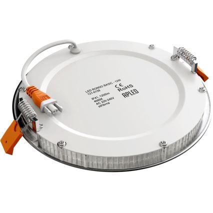 APLED - LED įleidžiamas lubinis vonios šviestuvas RONDO LED/12W/230V IP40 diametras 17 cm matinis chromas