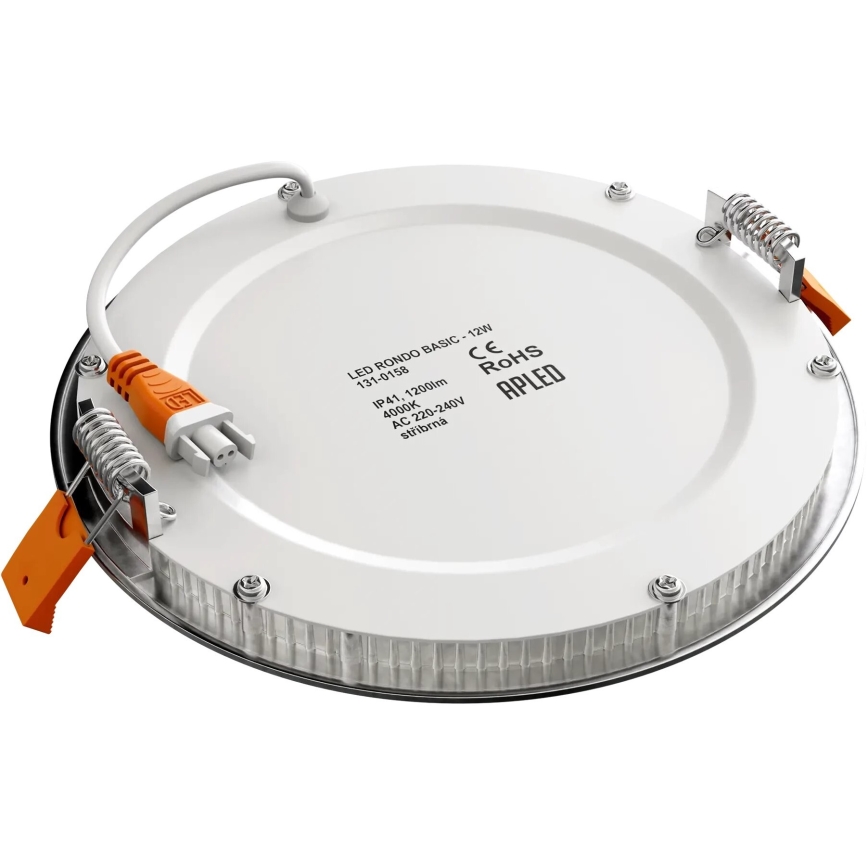 APLED - LED įleidžiamas lubinis vonios šviestuvas RONDO LED/12W/230V IP40 diametras 17 cm matinis chromas