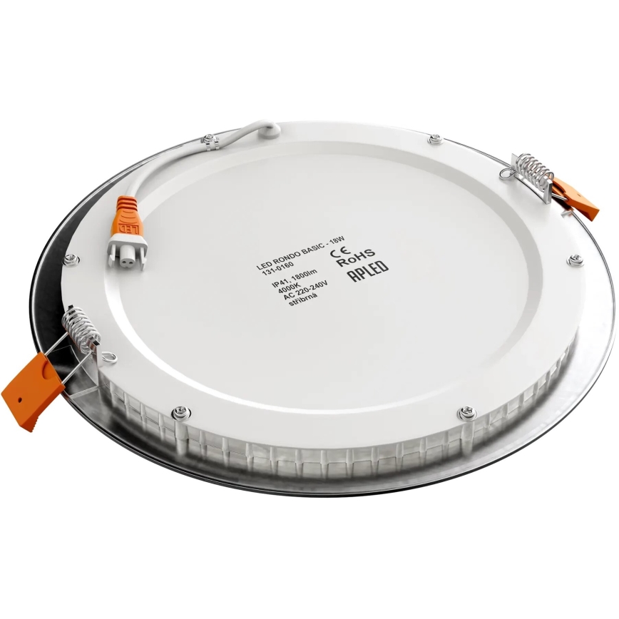 APLED - LED įleidžiamas lubinis vonios šviestuvas RONDO LED/18W/230V IP40 diametras 22,5 cm matinis chromas