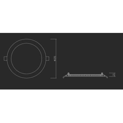 APLED - LED įleidžiamas lubinis vonios šviestuvas RONDO LED/18W/230V IP40 diametras 22,5 cm matinis chromas