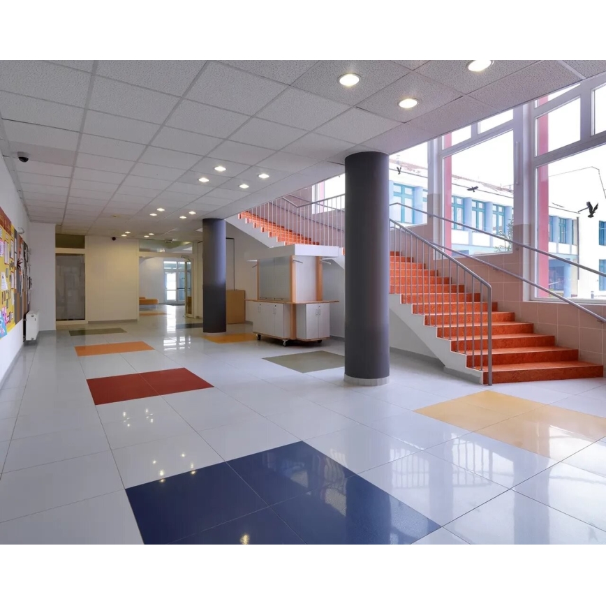 APLED - LED įleidžiamas lubinis vonios šviestuvas RONDO LED/24W/230V IP40 diametras 30 cm matinis chromas