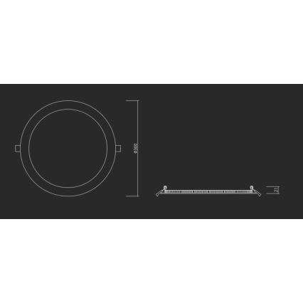 APLED - LED įleidžiamas lubinis vonios šviestuvas RONDO LED/24W/230V IP40 diametras 30 cm matinis chromas