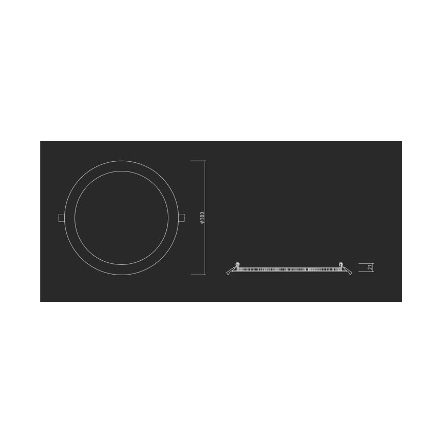 APLED - LED įleidžiamas lubinis vonios šviestuvas RONDO LED/24W/230V IP40 diametras 30 cm matinis chromas