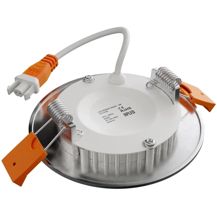 APLED - LED įleidžiamas lubinis vonios šviestuvas RONDO LED/3W/230V IP41 85 mm