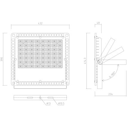 APLED - LED laukinis prožektorius PRO LED/200W/230V IP66 20000lm 6000K