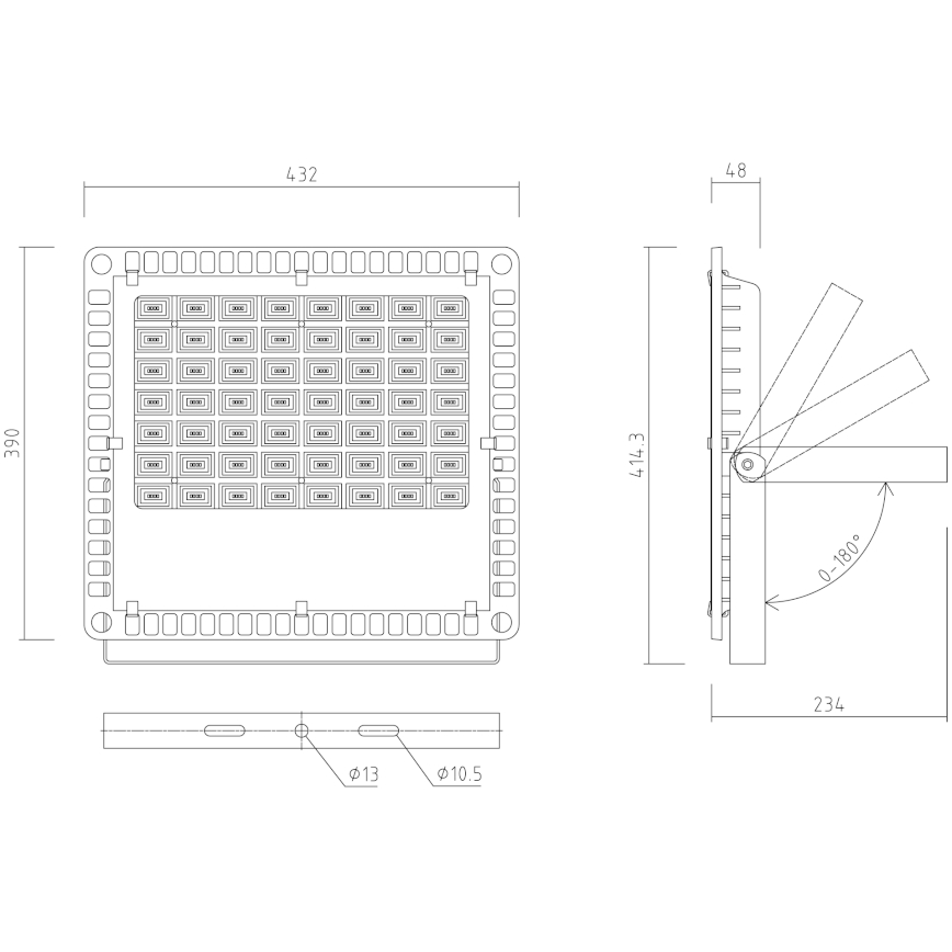 APLED - LED laukinis prožektorius PRO LED/200W/230V IP66 20000lm 6000K