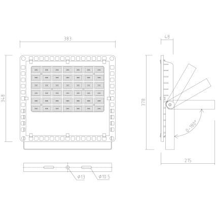 APLED - LED lauko prožektorius PRO LED/150W/230V IP66 15000lm 6000K