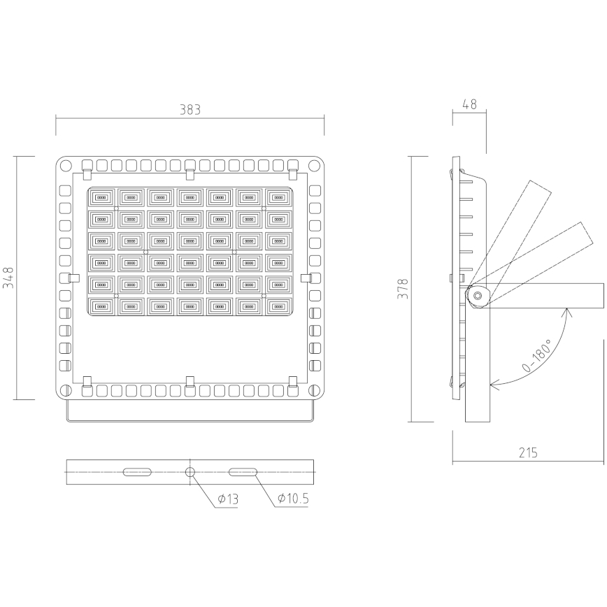 APLED - LED lauko prožektorius PRO LED/150W/230V IP66 15000lm 6000K