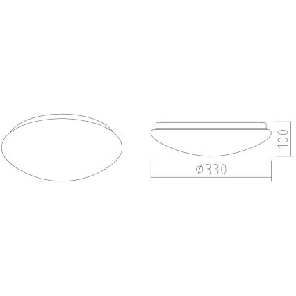 APLED - LED lubinis šviestuvas LENS P TRICOLOR LED/18W/230V IP41 2700 - 6500K 1210lm