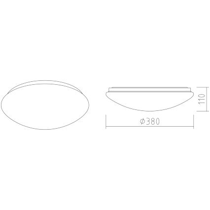 APLED - LED lubinis šviestuvas LENS P TRICOLOR LED/24W/230V IP41 2700 - 6500K 1680lm