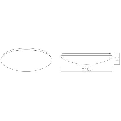 APLED - LED lubinis šviestuvas LENS P TRICOLOR LED/36W/230V IP41 2700 - 6500K 2520lm
