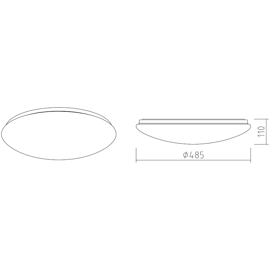APLED - LED lubinis šviestuvas LENS P TRICOLOR LED/36W/230V IP41 2700 - 6500K 2520lm