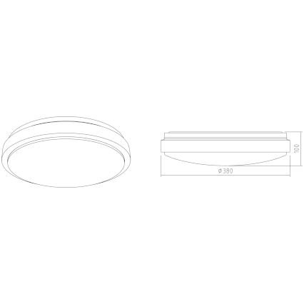 APLED - LED lubinis šviestuvas LENS PP TRICOLOR LED/24W/230V IP41 2700 - 6500K 1680lm