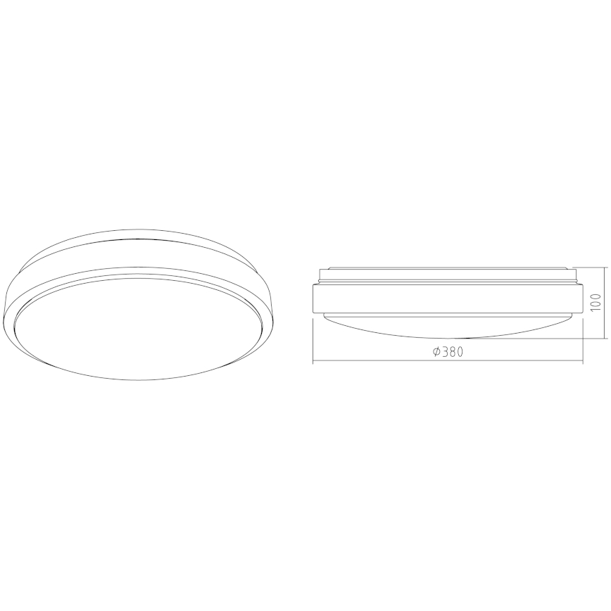 APLED - LED lubinis šviestuvas LENS R TRICOLOR LED/24W/230V IP41 2700 - 6500K 1680lm
