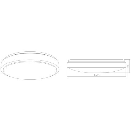 APLED - LED lubinis šviestuvas LENS R TRICOLOR LED/36W/230V IP41 2700 - 6500K 2520lm