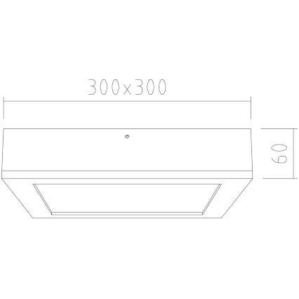 APLED - LED Lubinis šviestuvas  QUADRA LED/24W/230V ąžuolas