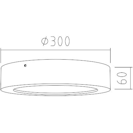 APLED - LED Lubinis šviestuvas RONDO LED/24W/230V d. 30 cm ąžuolas