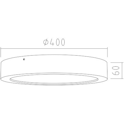 APLED - LED Lubinis šviestuvas RONDO LED/36W/230V d. 40 cm ąžuolas