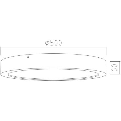 APLED - LED Lubinis šviestuvas RONDO LED/48W/230V d. 50 cm ąžuolas