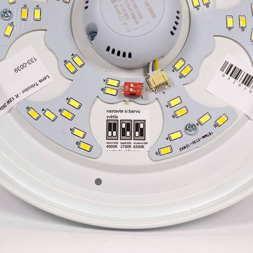 APLED - LED lubinis šviestuvas su jutikliu LENS PP TRICOLOR LED/18W/230V IP44 2700 - 6500K 1210lm