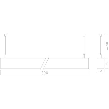 APLED - LED Pakabinamas sietynas LOOK LED/23W/230V 4000K 60 cm sidabras