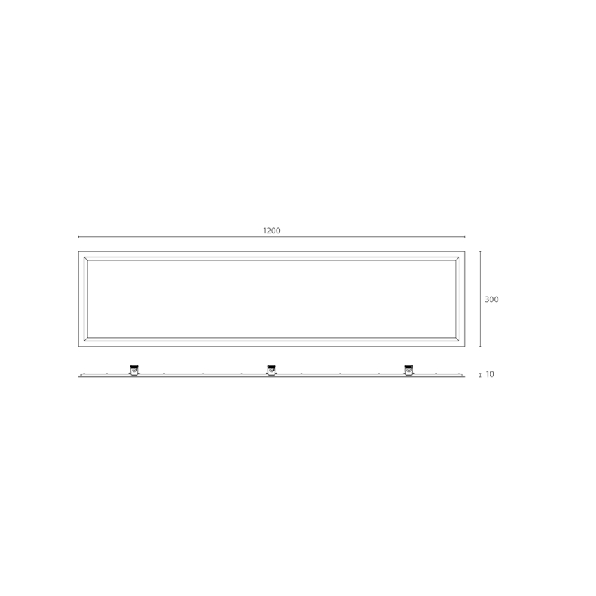 APLED - LED vonios lubų panelė QUADRA LED/40W/230V 4000K IP41 120x30cm