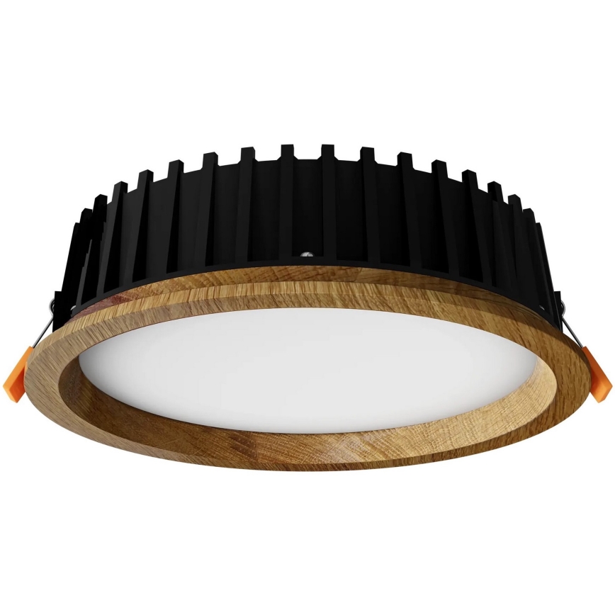 APLED - LED įleidžiamas lubinis šviestuvas RONDO WOODLINE LED/12W/230V 3000K diametras 20 cm ąžuolas medžio masyvo