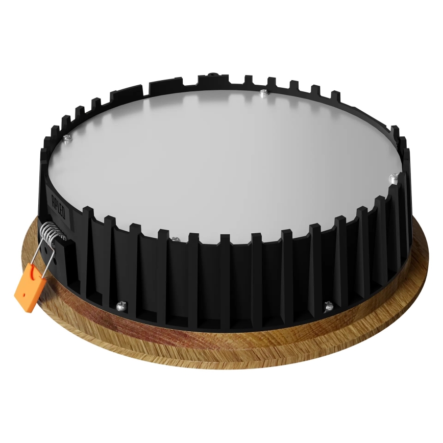 APLED - LED įleidžiamas lubinis šviestuvas RONDO WOODLINE LED/12W/230V 3000K diametras 20 cm ąžuolas medžio masyvo