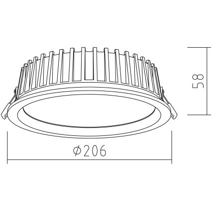 APLED - LED įleidžiamas lubinis šviestuvas RONDO WOODLINE LED/12W/230V 3000K diametras 20 cm ąžuolas medžio masyvo