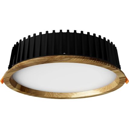 APLED - LED įleidžiamas lubinis šviestuvas RONDO WOODLINE LED/18W/230V 3000K diametras 26 cm uosio medžio masyvo