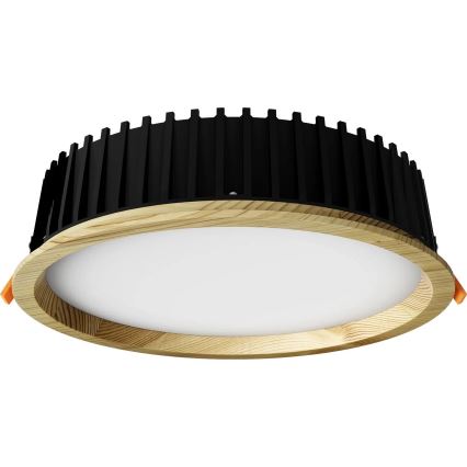 APLED - LED įleidžiamas lubinis šviestuvas RONDO WOODLINE LED/18W/230V 4000K diametras 26 cm pušis medžio masyvo