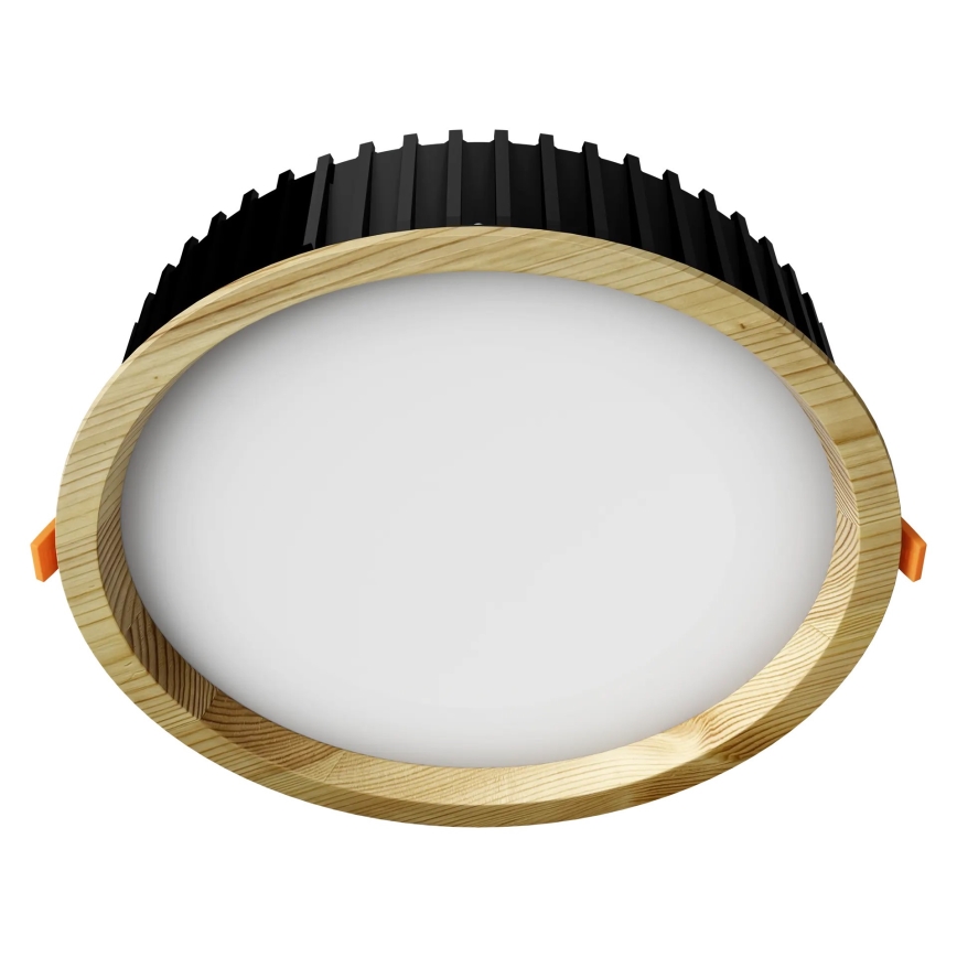 APLED - LED įleidžiamas lubinis šviestuvas RONDO WOODLINE LED/18W/230V 4000K diametras 26 cm pušis medžio masyvo
